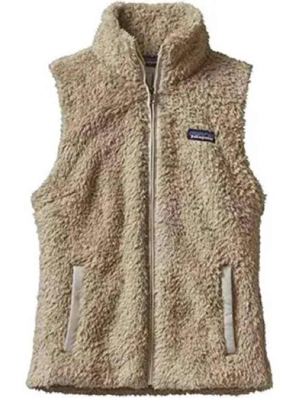 Patagonia Women’s Los Gatos Beige Sherpa Vest with Zip size L - Picture 5 of 7